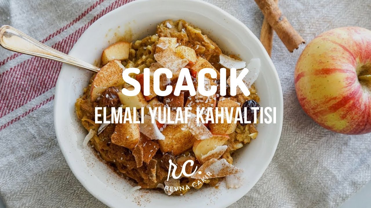 3 Malzemeli Elmalı Yulaf Ezmesi I Sağlıklı Pratik Kahvaltılıklar