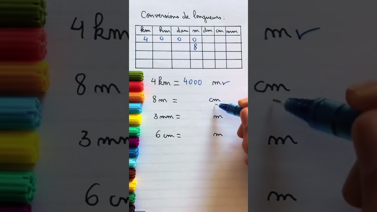 Les conversions de longueurs ! #shorts #math&eacute;matiques #maths #coll&egrave;ge #lyc&eacute;e #conversion #metres