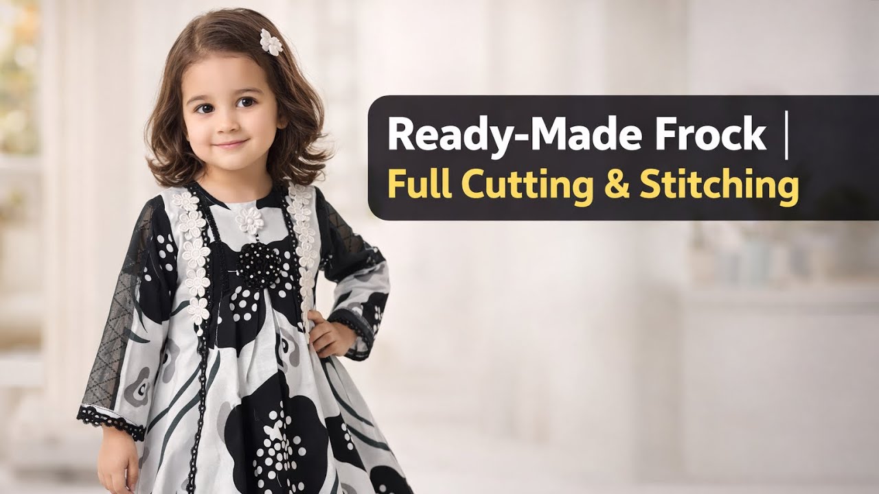 How to Perfectly Stitch Ready-Made Style Frock for 3 Year Girl 👗✨ | Complete Tutorial 💯