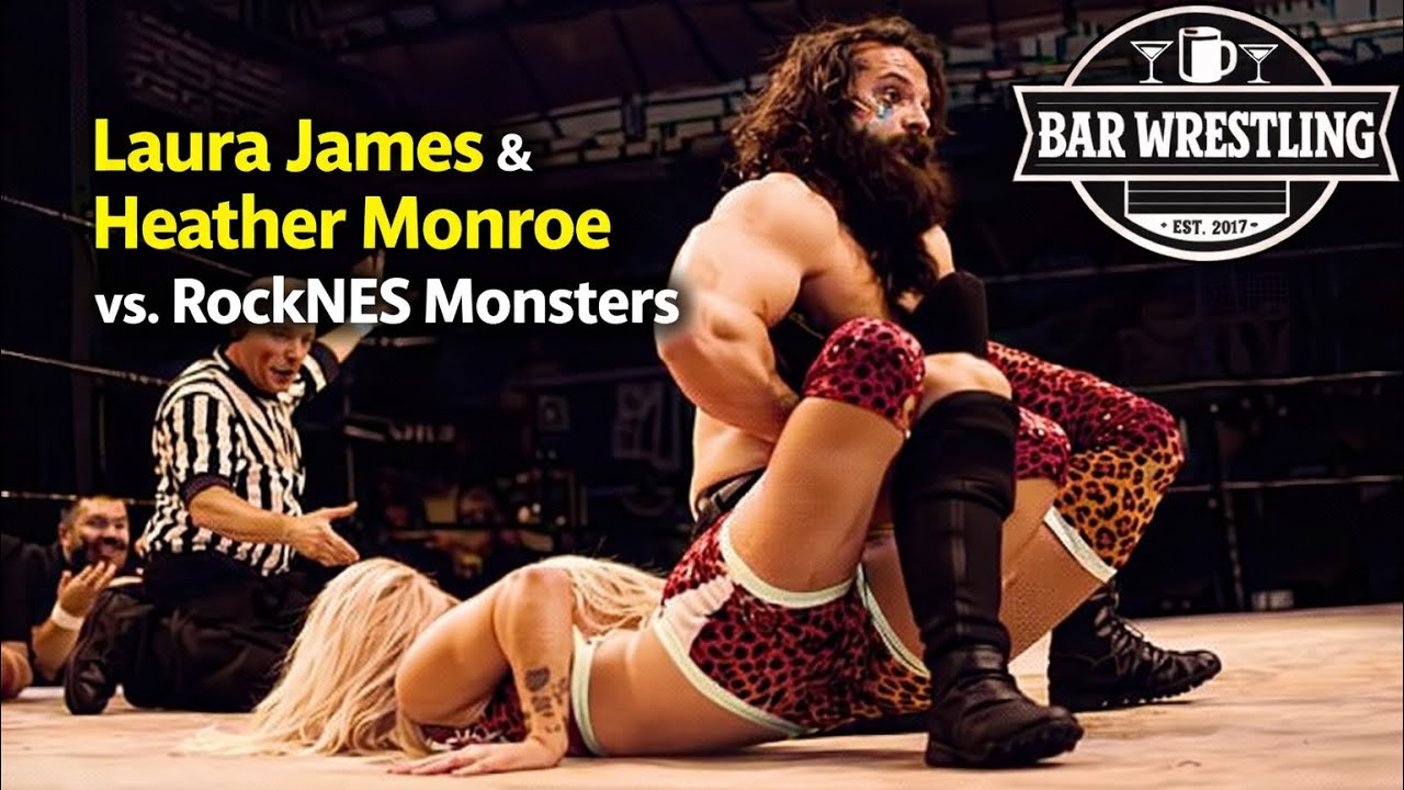 🔥 Laura James & Heather Monroe vs. RockNES Monsters | Intergender Tag Team Match | Bar Wrestling