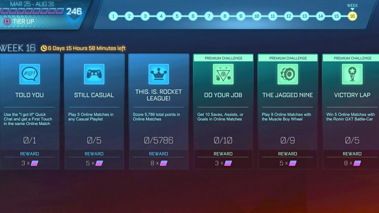 WEEK 16 CHALLENGES! | Rocket Pass 6 | Rocket League