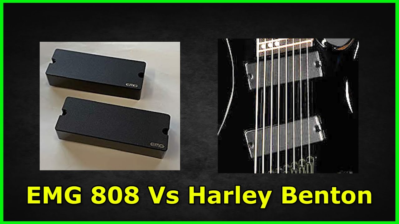 EMG 808 Vs Stock Harley Benton - Pickup comparison (8 string)