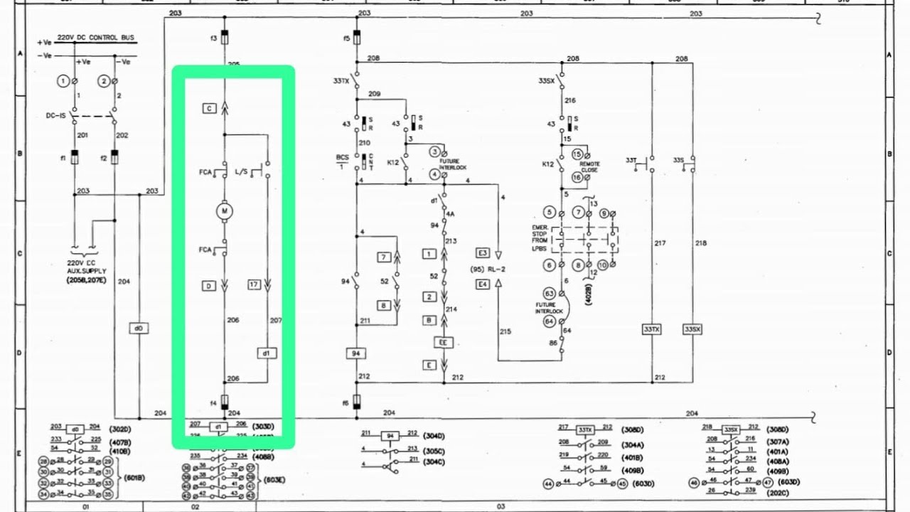 ACB Controlled Motor Feeder Spring charging Circuit Drawing Reading Understanding Technique Part - 2