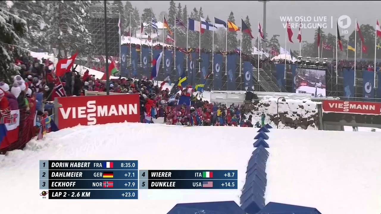 Damen Verfolgung 10 km Biathlon WM  Oslo 2016