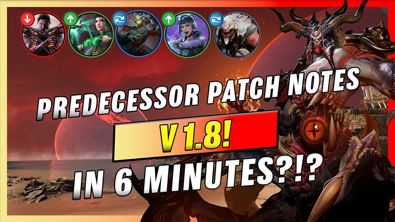 Predecessor V1.8 Patch Notes in Under 6 Minutes - Buffs, Nerfs, Item Reworks, ETC.