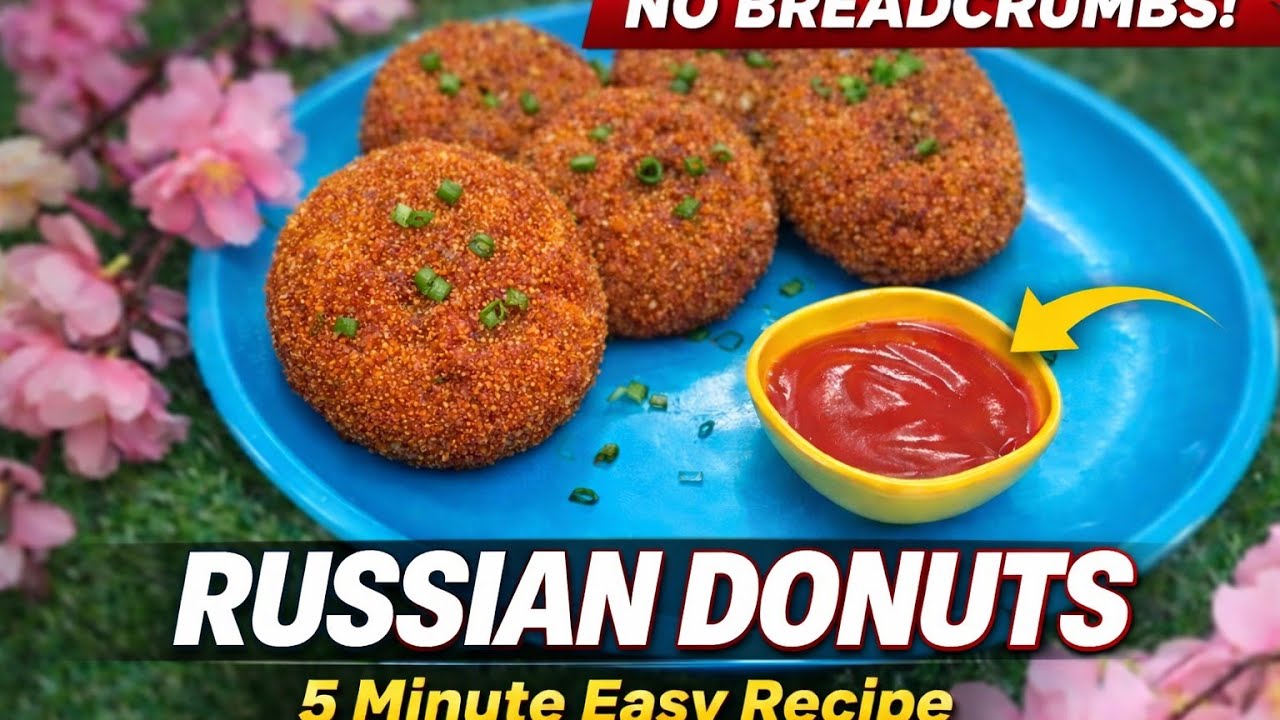 Russian Style Chicken Donut | Ramzan iftar recipeइफ्तारी के लिये क्रिस्पी रशियन डोनट की रेसिपी🍩🍩✨