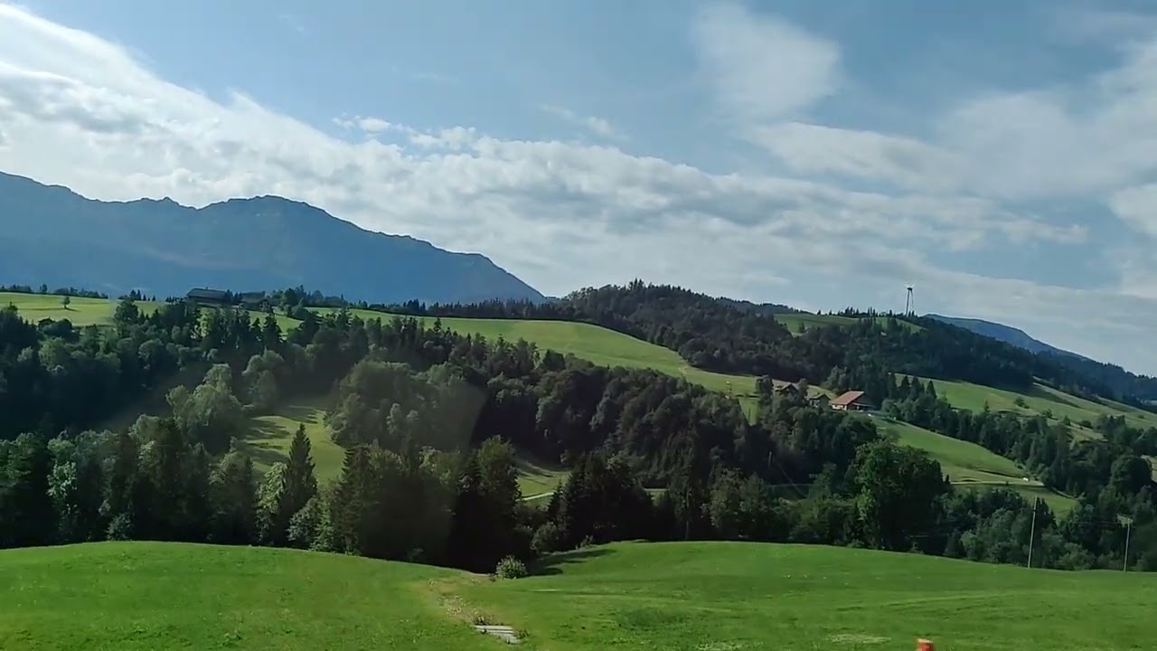 Scenic drive in Bern area, Switzerland