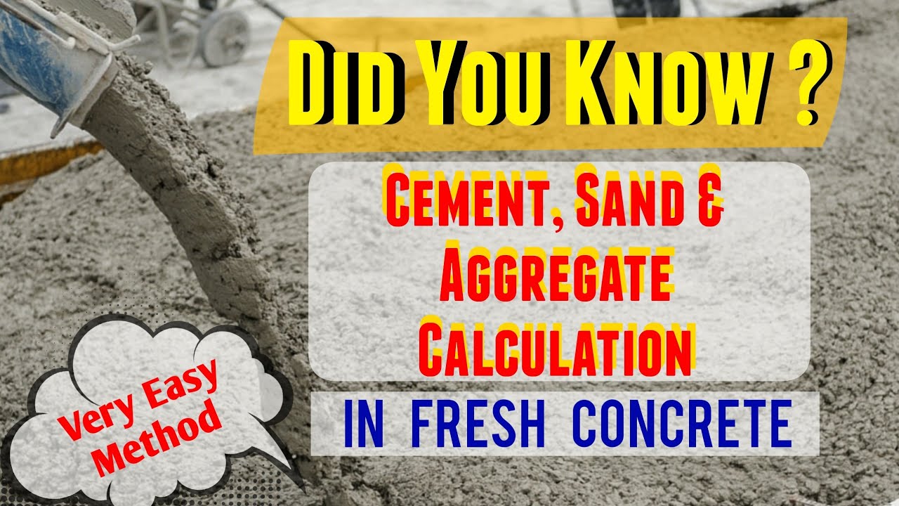 How to calculate Cement Sand and Aggregate for All types of concrete grades | Quantity of materials