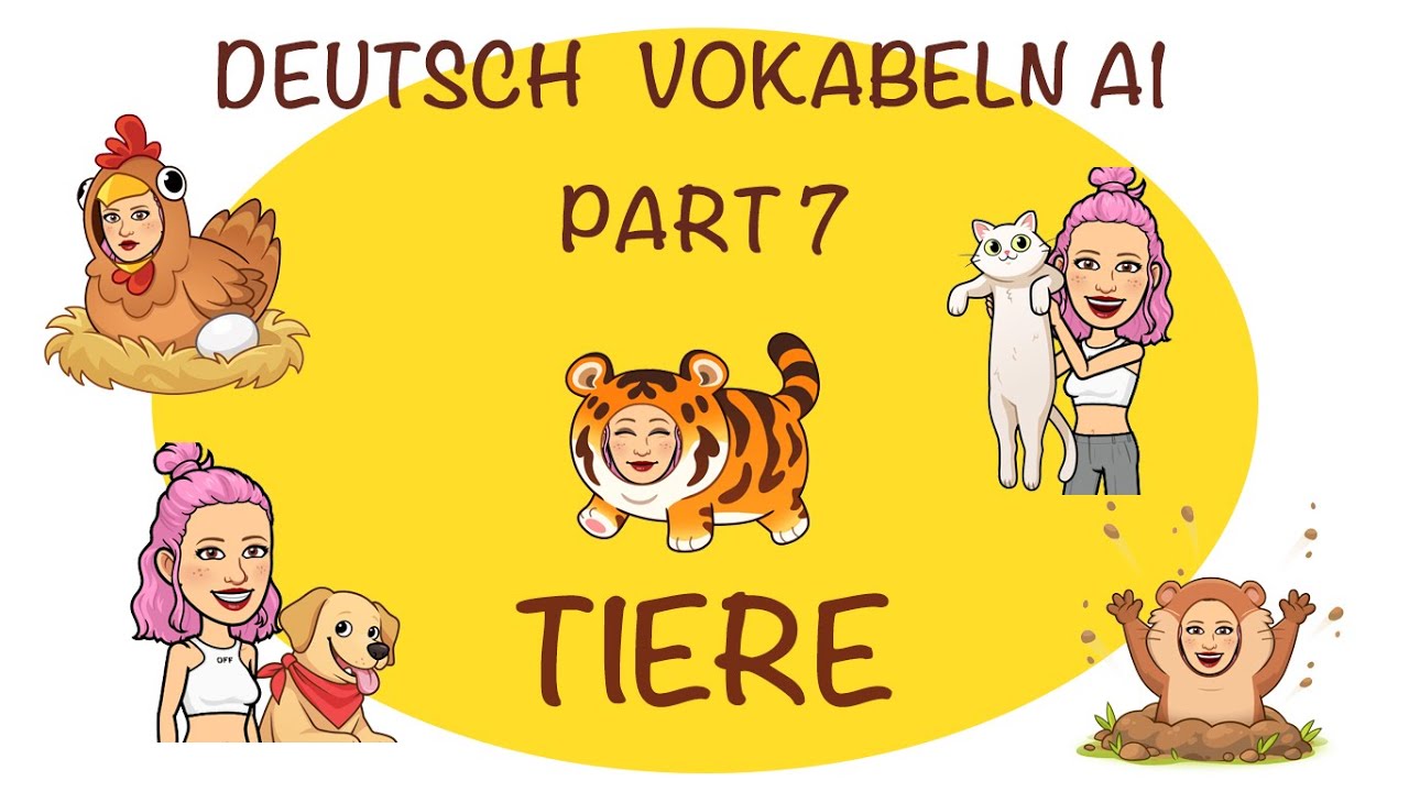 Deutsch Vokabeln / Almanca A1 kelimeler / PART 7 - Die Tiere