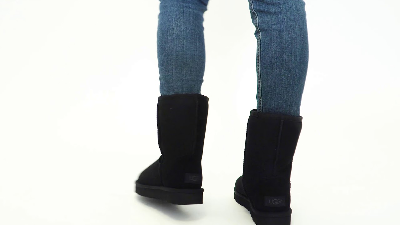 | Shuperb&trade; Ugg CLASSIC SHORT II Ladies Sheepskin Boots Black