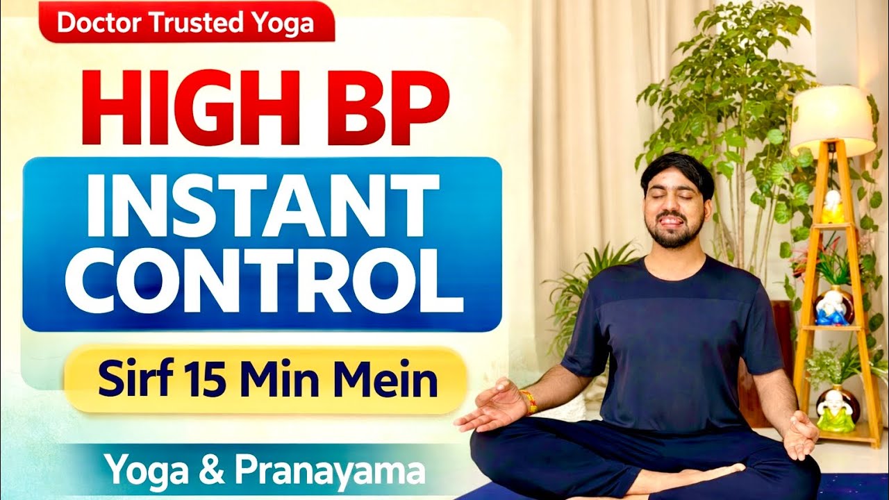 क्या आपका भी BP हाई रहता है? | 15 मिनट में इंस्टेंट कंट्रोल करें | Yoga for High BP |