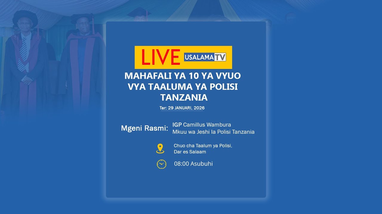 MUBASHARA: MAHAFALI YA 10 YA VYUO VYA TAALUMA YA POLISI TANZANIA