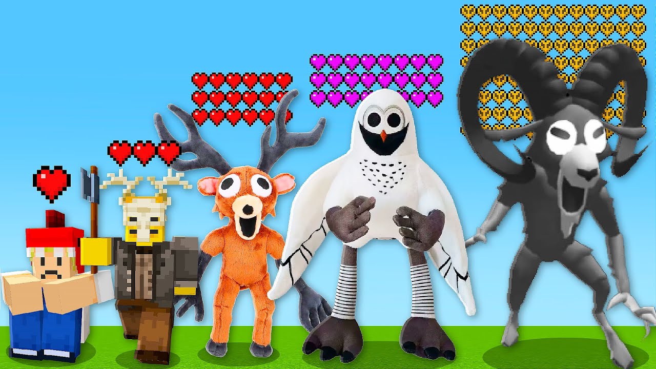 Qual MONSTRO de 99 NOITES NA FLORESTA tem mais vida no Minecraft?