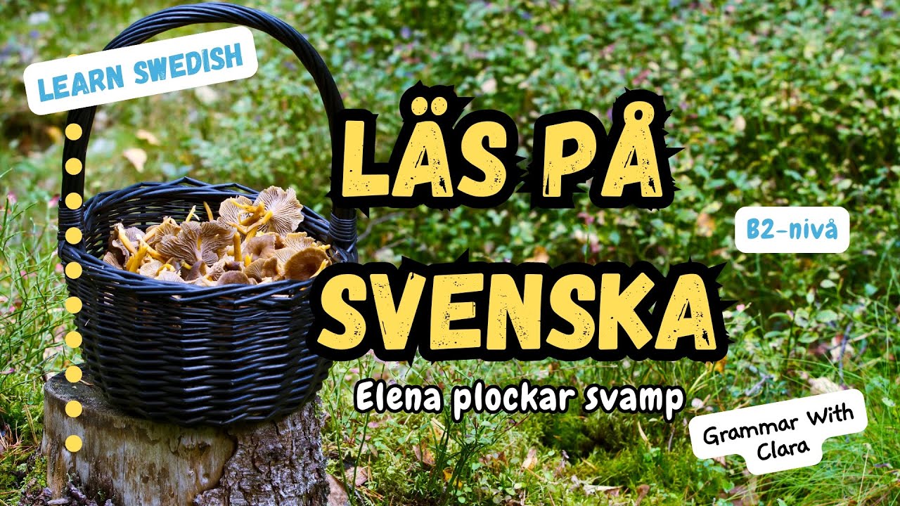 LÄS PÅ SVENSKA - READ IN SWEDISH: Elena plockar svamp | B2-nivå