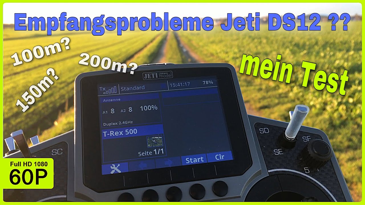 JETI DS12 PROBLEME DREHBEWEGUNG?? GIBT ES WIRKLICH EMPFANGSPROBLEME MIT DER JETI DS12? MEIN TEST