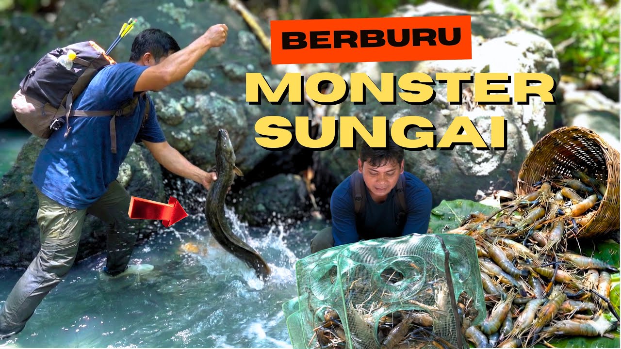 Seharian Berburu Udang Dan Monster Sungai Dipedalaman Terpencil