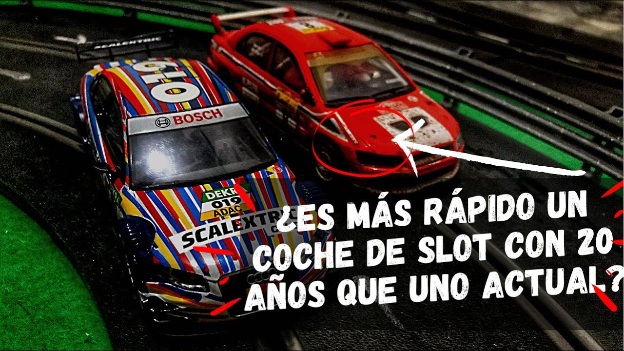 Coche de slot ACTUAL vs coche de 20 AÑOS ¿Cuál será MÁS RÁPIDO? | Slot, Scalextric, Fly, ninco, etc.