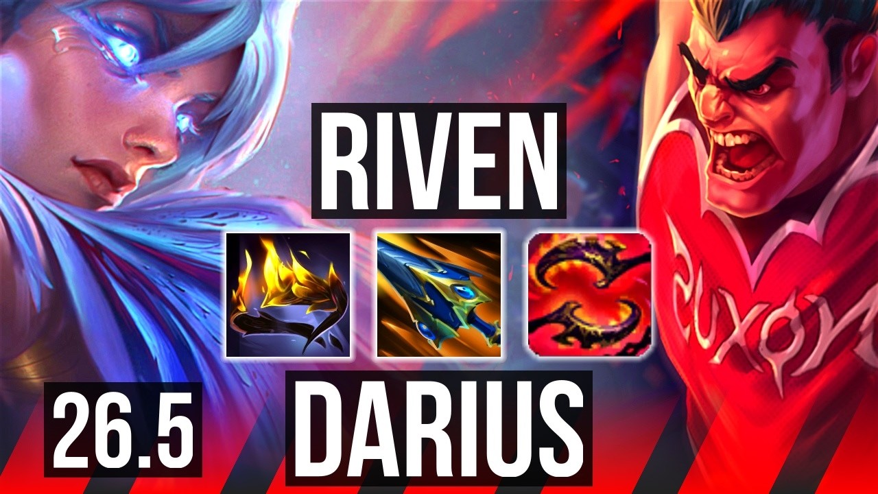 RIVEN vs DARIUS (TOP) | 60K damage | EUW Master | 26.5