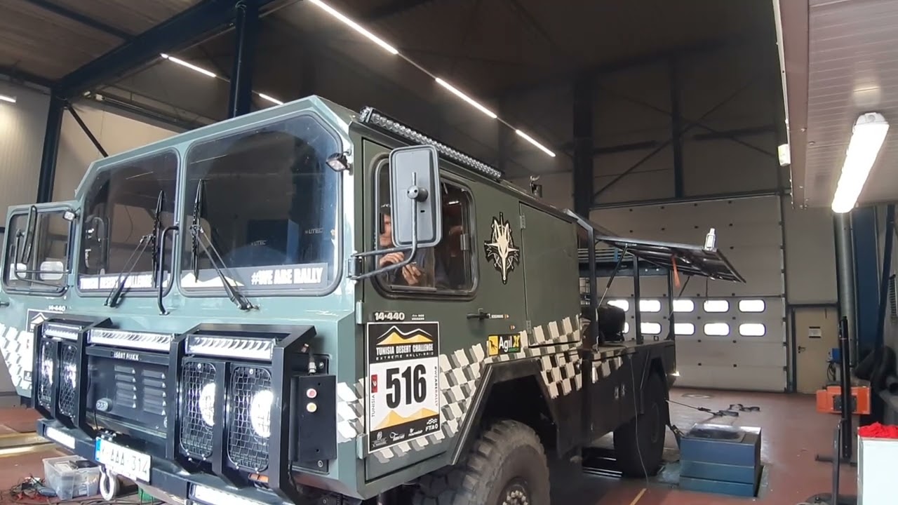 Load test MAN KAT with OM442 Mercedes V8. running on Baldur ECU
