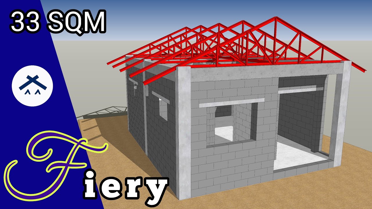 5.5mx6m (33sqm) Simple House Design with 2 Bedroom