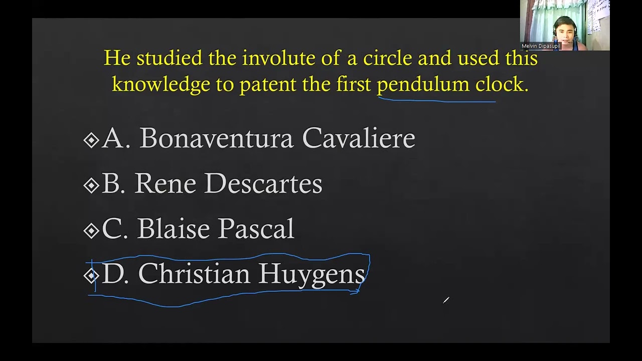 History of Math  LET QUESTION for MATH Majorship