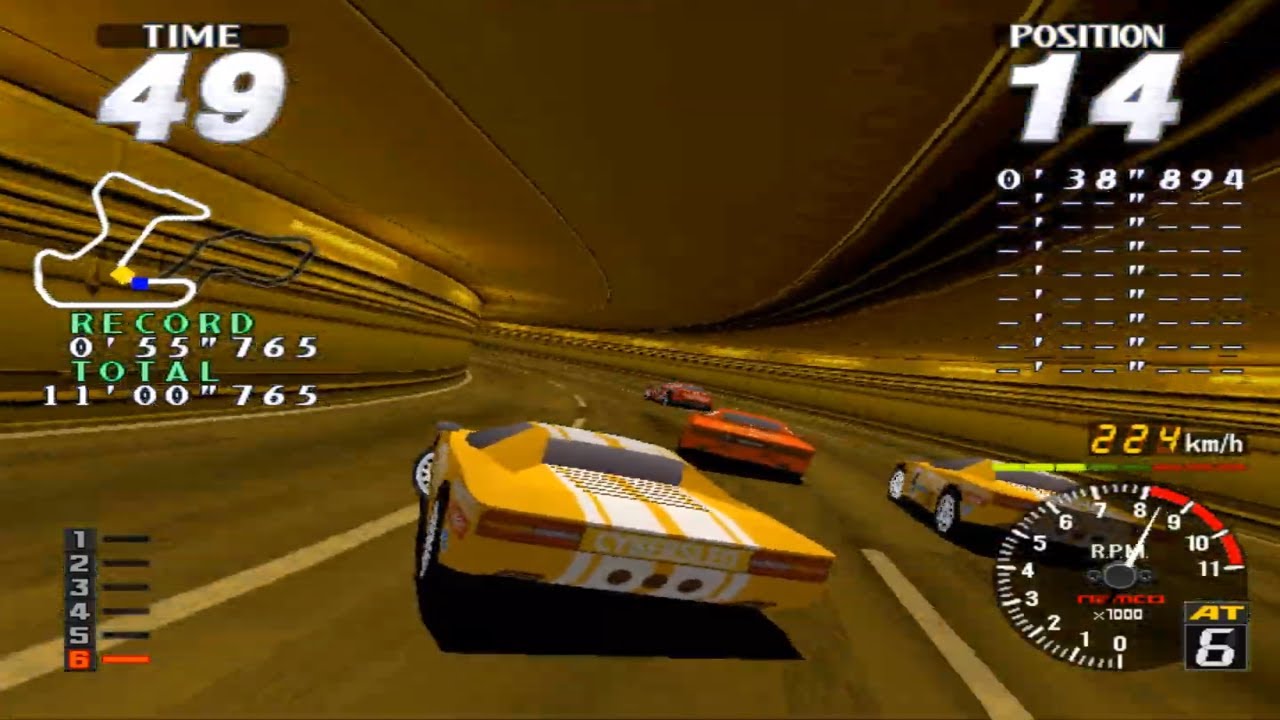 Rave Racer - Namco System 22 - Novice - 6 Yellow - Extra Mode - Full Race