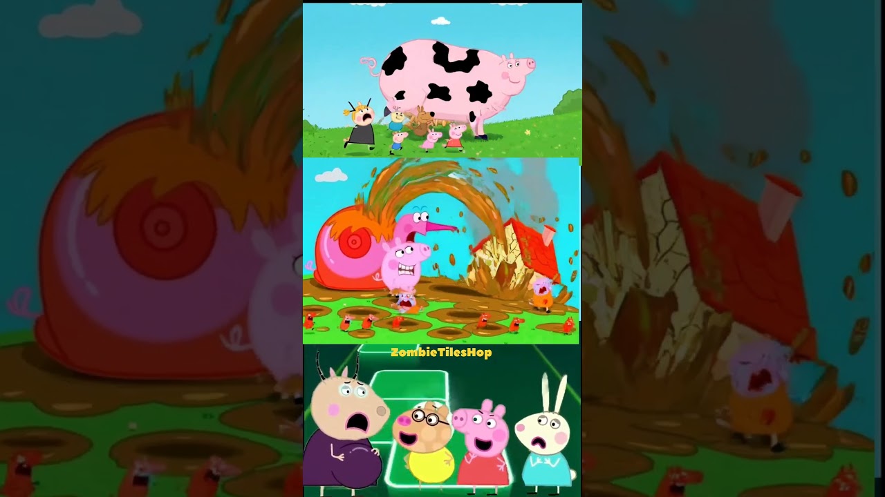 Peppa Pig Transformation dance song Tiles hop rush 🐖 #peppapig #tileshop