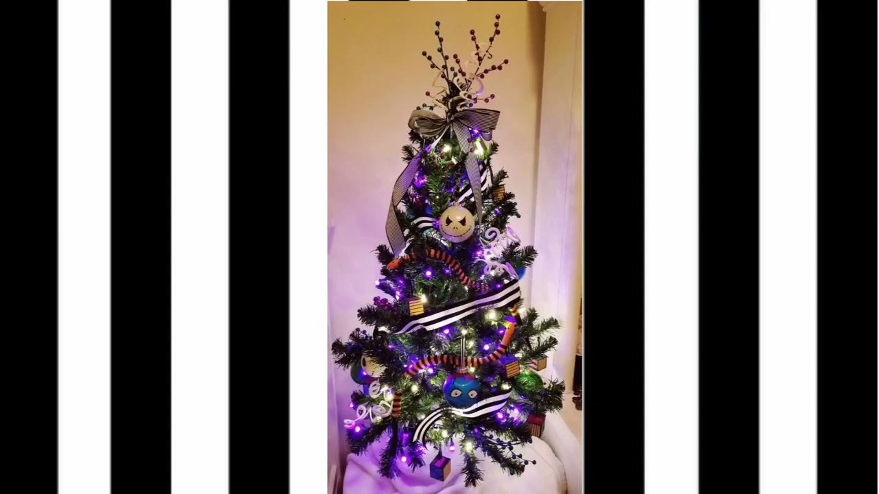 ideas Árbol de navidad temática de JACK SKELLINGTON 🎄⚫🦌