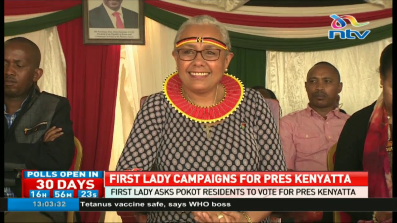 First lady Margaret Kenyatta asks Pokot residents to vote for Uhuru