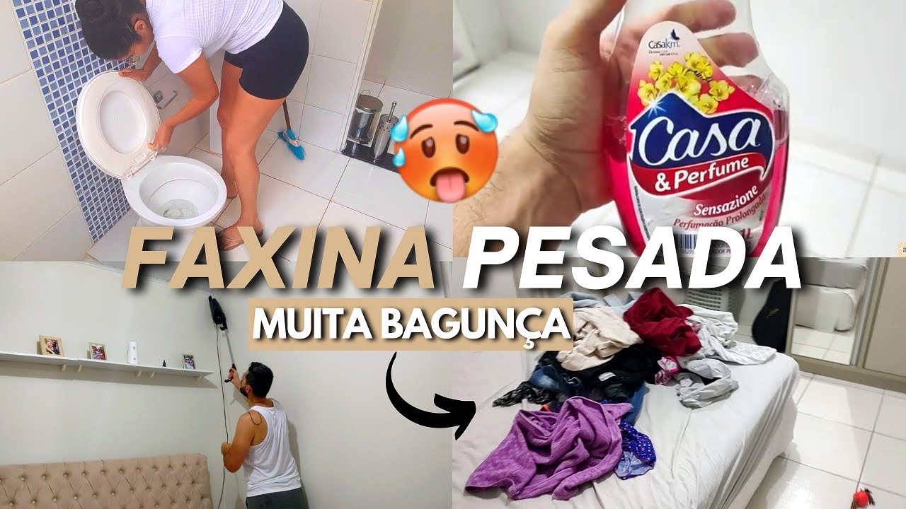 FAXINA PESADA EM 2 HORAS: FICOU TUDO LIMPINHO (CASA LIMPA, CHEIROSA E ORGANIZADA)