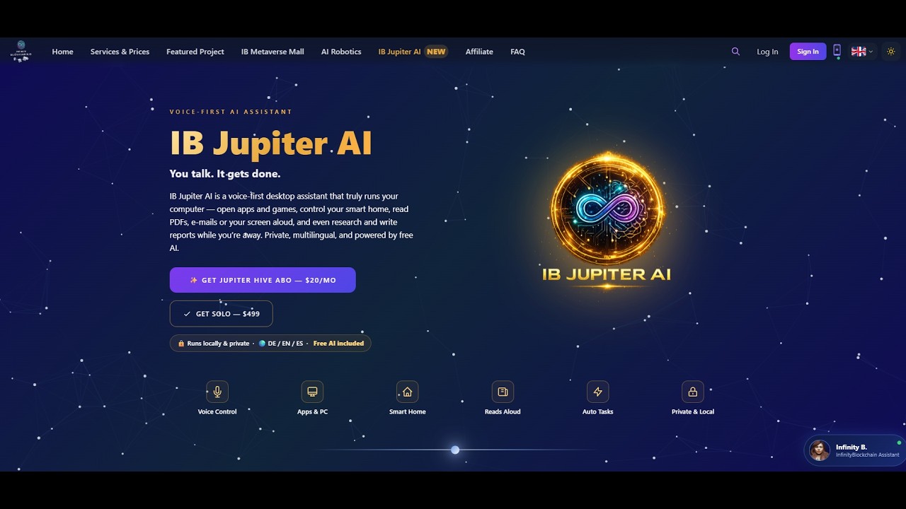 🌐 #infinityblockchain Jupiter AI - erste Einblicke