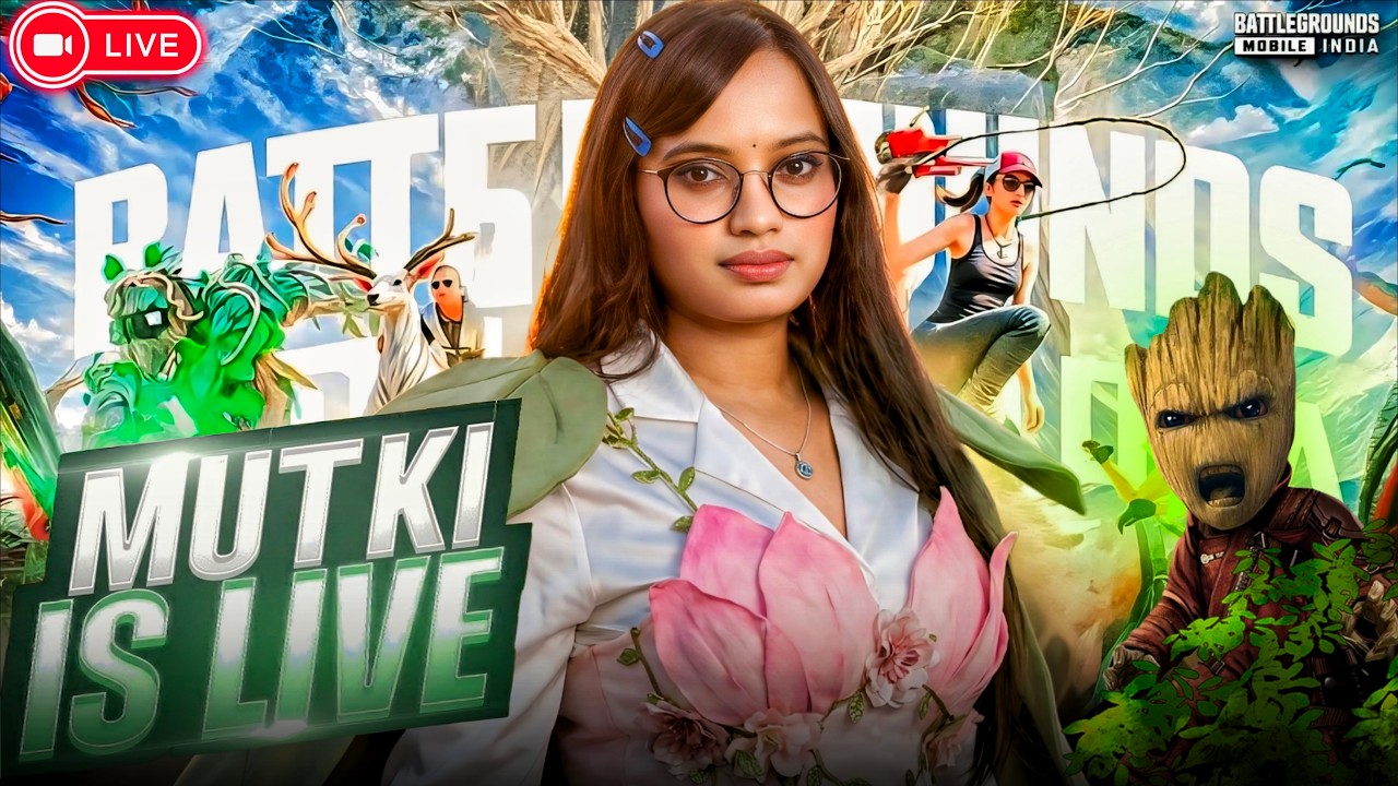 35 Chicken Dinners Streak Challenge🔴 BGMI Live w Mutki❤️#bgmi #girlgamer #shorts #explore