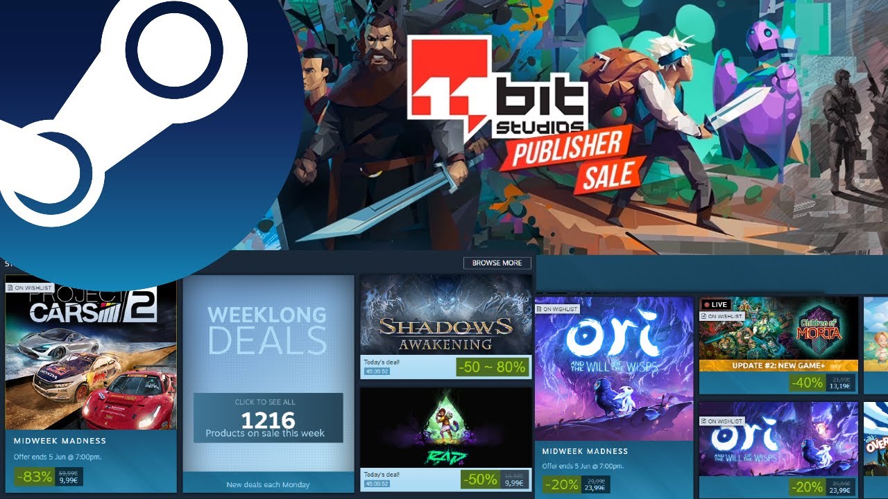 + STEAM MIDWEEK MADNESS + Guide + Sale +11 bit Studios + Project Cars 2 +