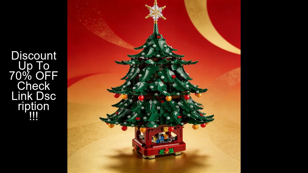 2025 new 3171 pieces of seasonal Santa Claus family Christmas tree decoration  building block model