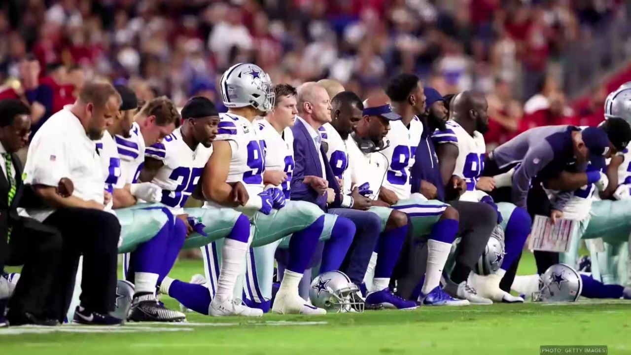 Cowboys And Team Owner Kneel Before National Anthem - BET Breaks