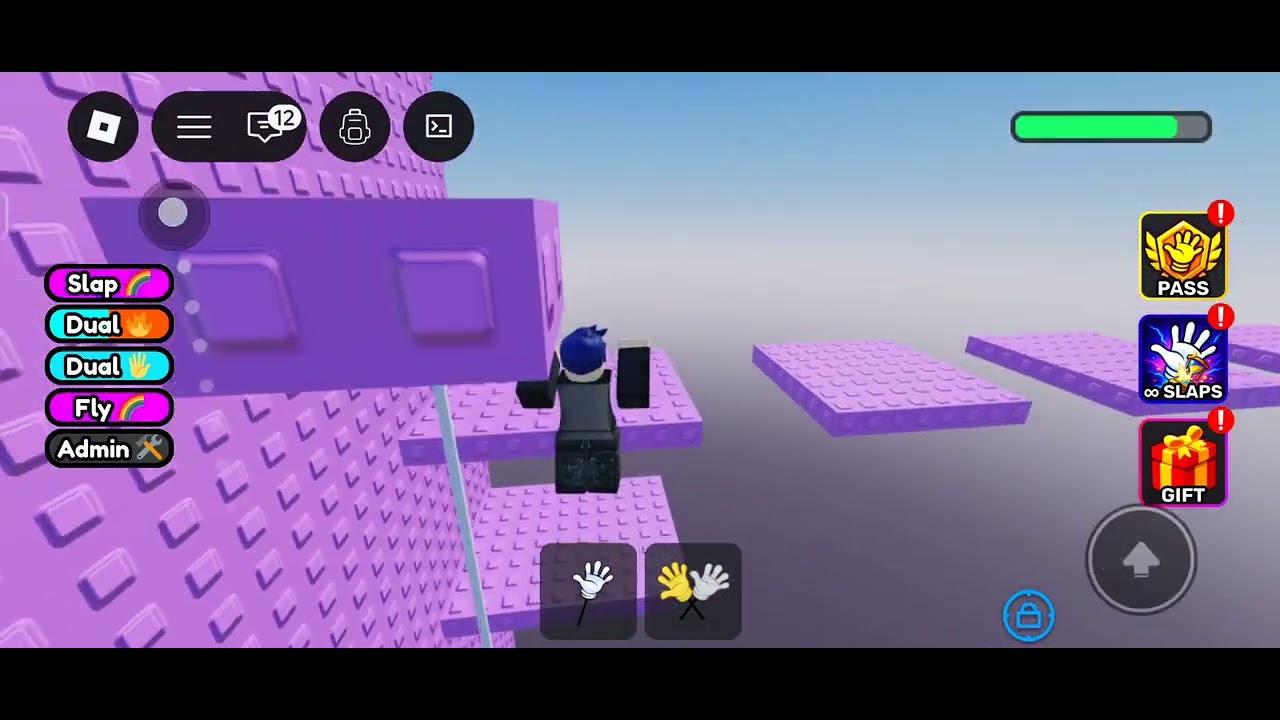 Playing slap tower 8