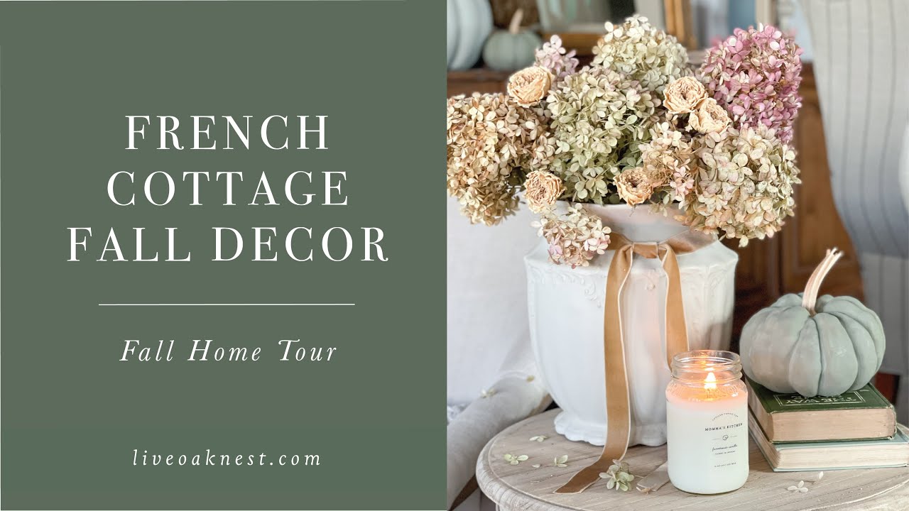 French Cottage Fall Decor, Neutral Fall Decor, Fall Home Tour