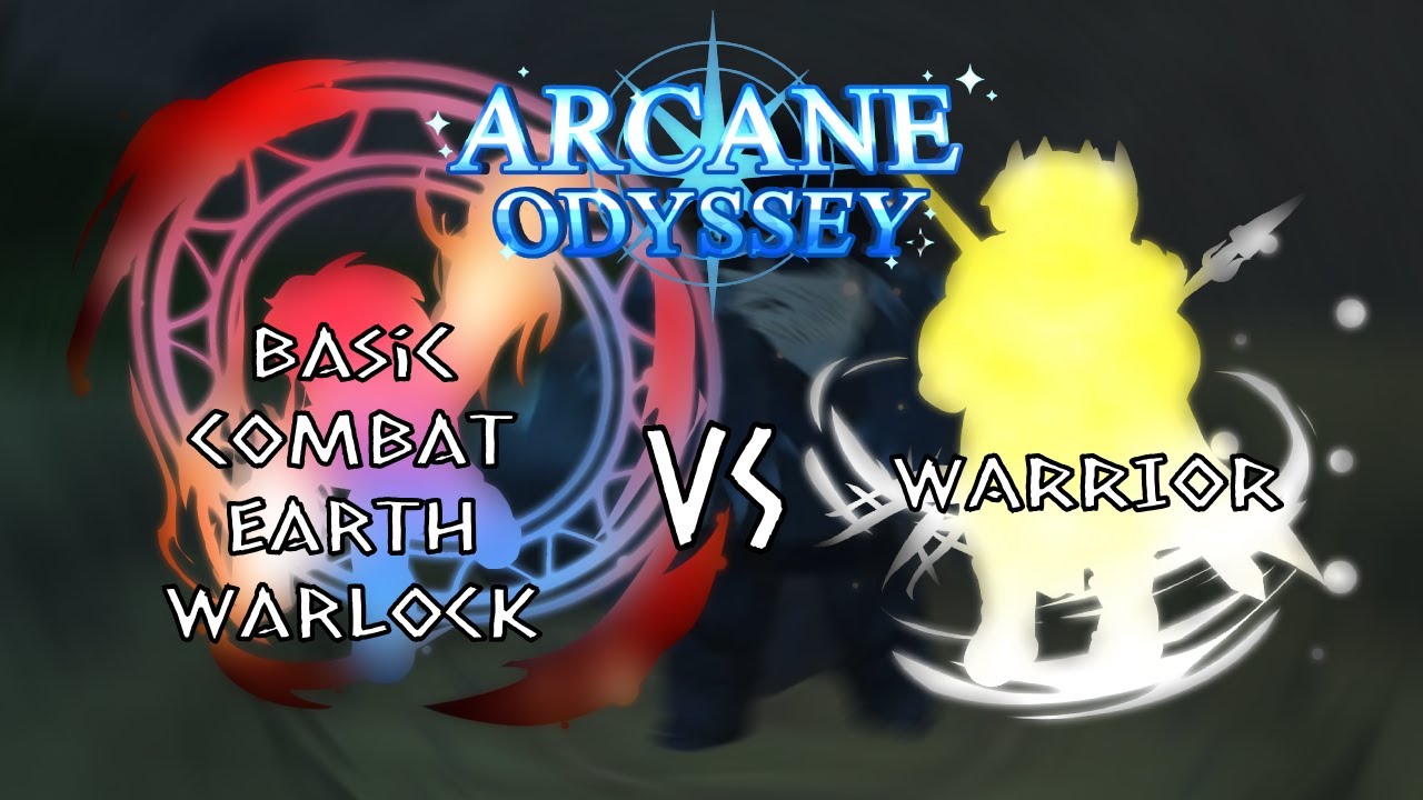 💥 182 POWER Basic Combat Earth Warlock VS Warrior rocksildelatorre {Arcane Odyssey PvP}
