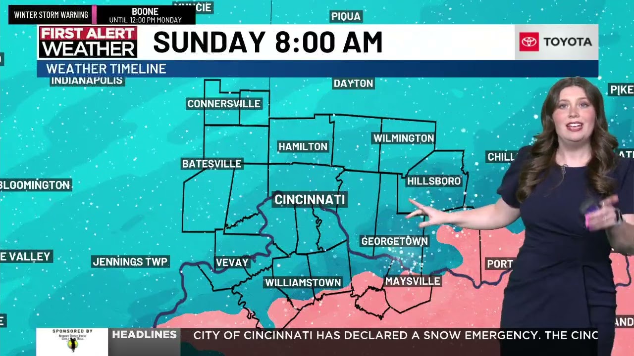 Anna DuVall -- FOX19 Winter snow storm coverage 4am