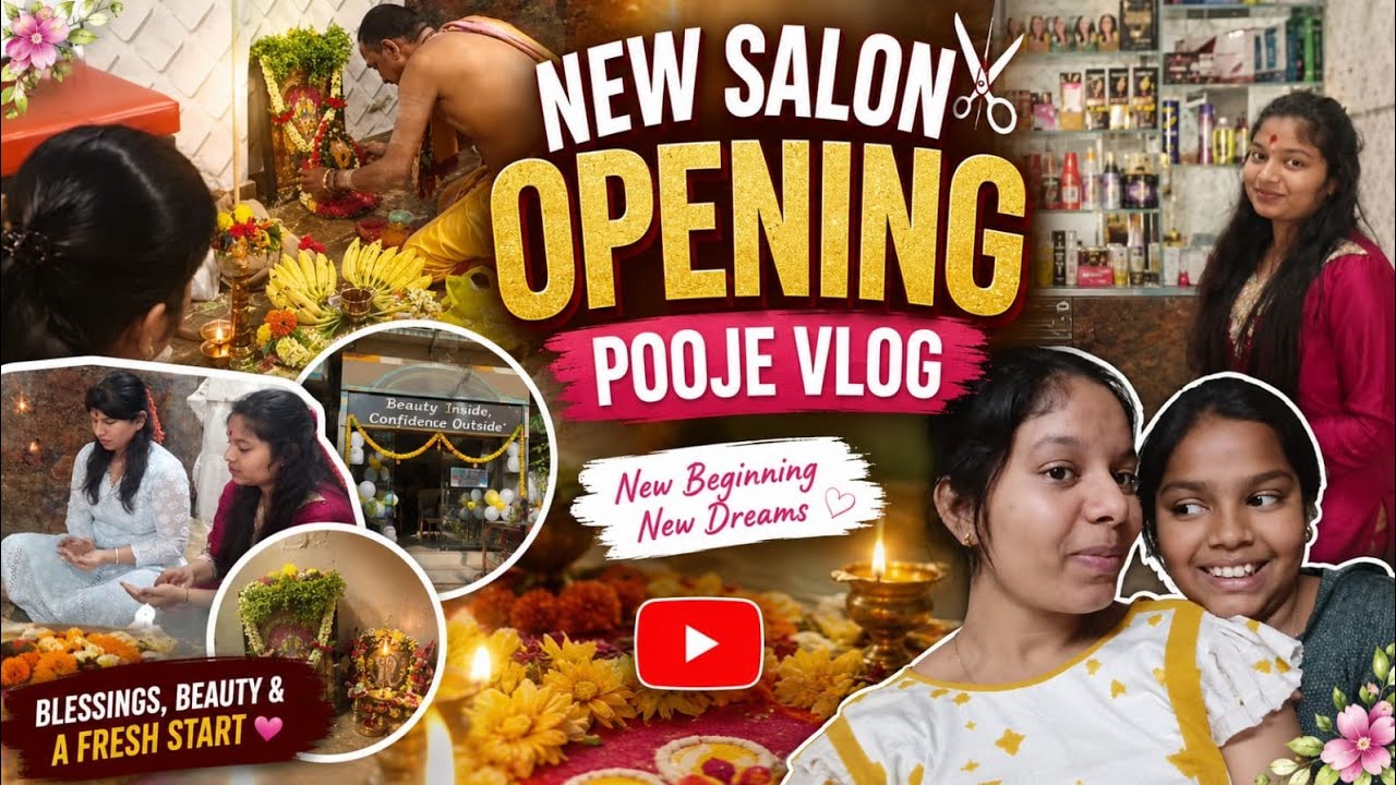 ||New salon opening pooje 🫶❤️|| kannada vlogs|| @sarvamangalamangala 