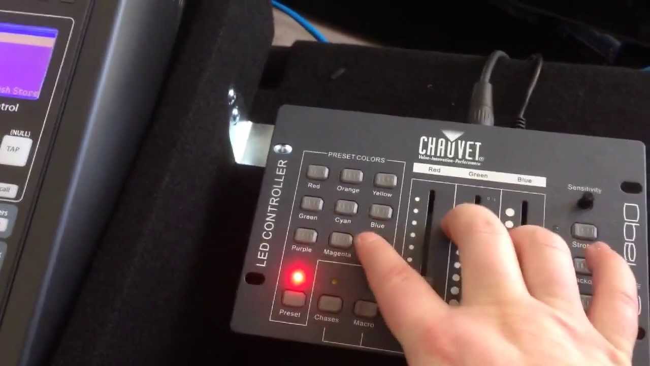 Базовая настройка DMX Chauvet 4BAR Tri и Obey 3