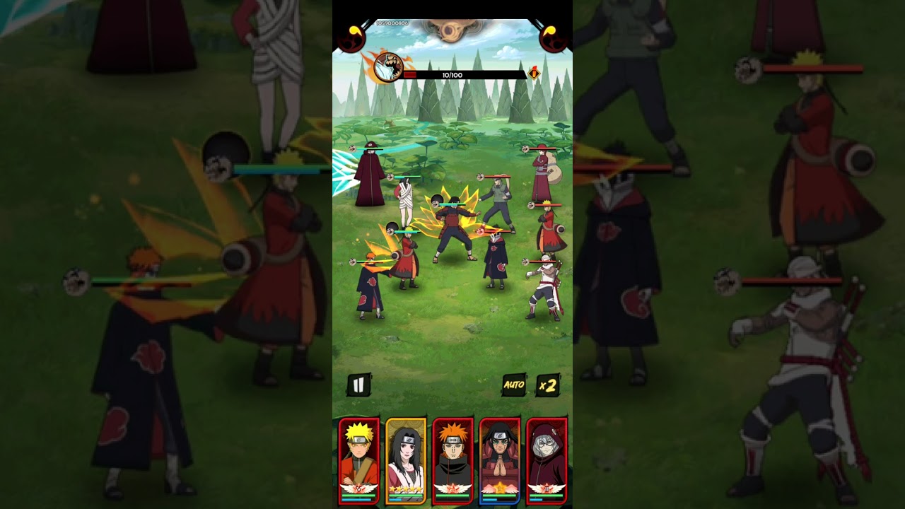 Ultimate Ninja AFK. Playing Mount Myoboku Challenge (Jugando El reto del Monte Myoboku)