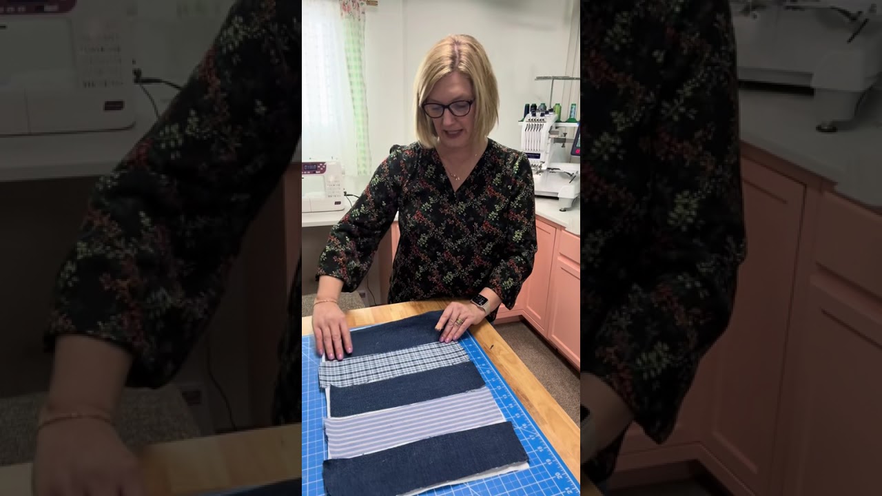 Upcycling old denim jeans and men’s dressshirts into a tote bag!