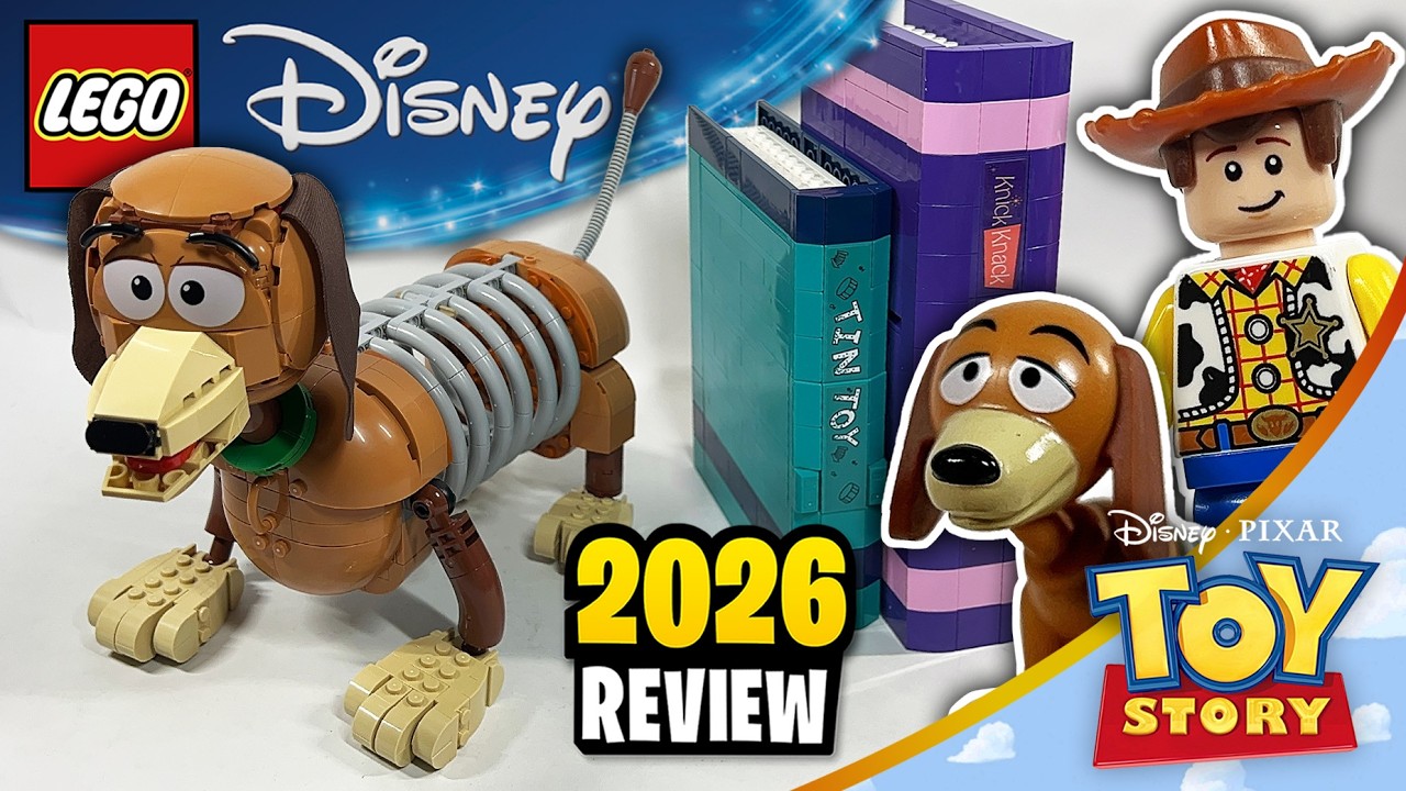 Обзор набора LEGO Disney &laquo;История игрушек: Подставки для книг в виде собачки Слинки&raquo; (43301) &mdash; 20...