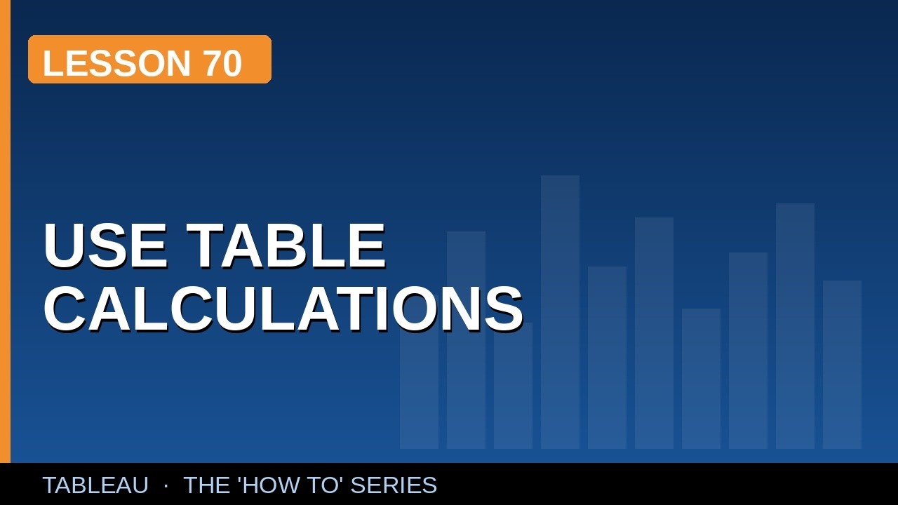 How to use Table calculations in Tableau