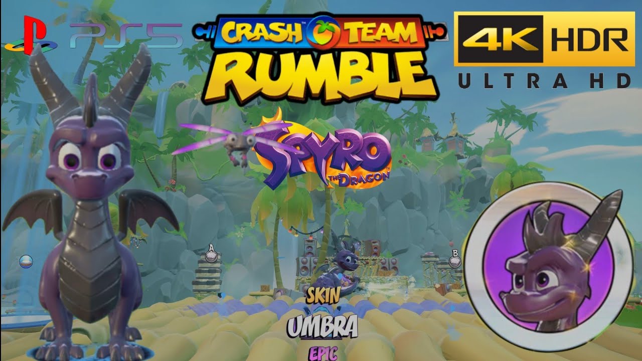 Crash Team Rumble: Competitive: Spyro The Dragon Umbra Skin (PS5) (4KHDR)