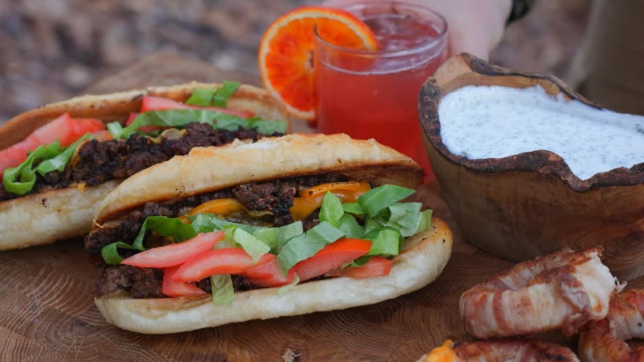 Sandwich Burger Chicken Steak  II Cooked & enjoyed in nature