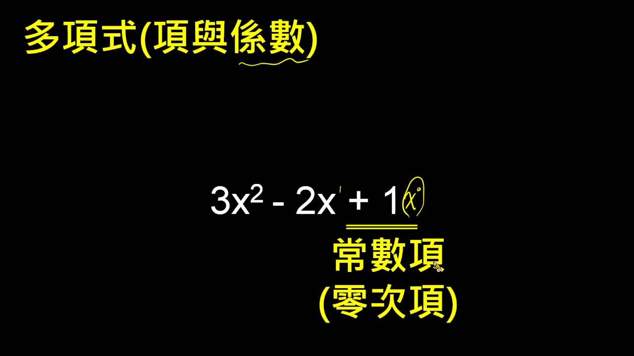 【觀念】認識多項式