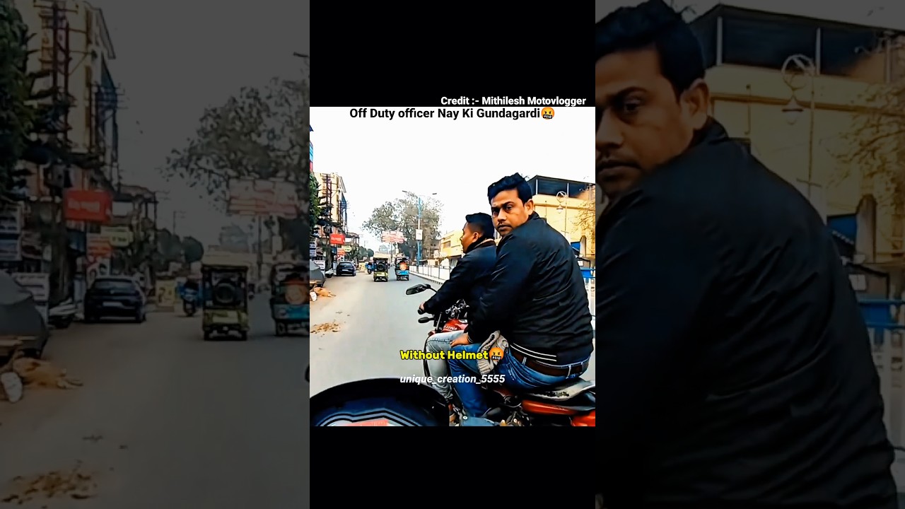 Bina Uniform Ke Police Nau Ki Gundagardi🤬 #trending #viral #motovlog #vlog #shorts #rider #police