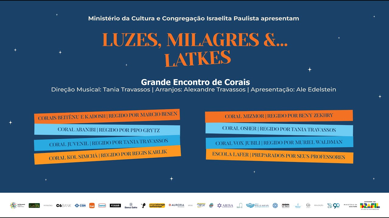 Luzes, Milagres &… Latkes | Grande Encontro de Corais | Pré Chanucá